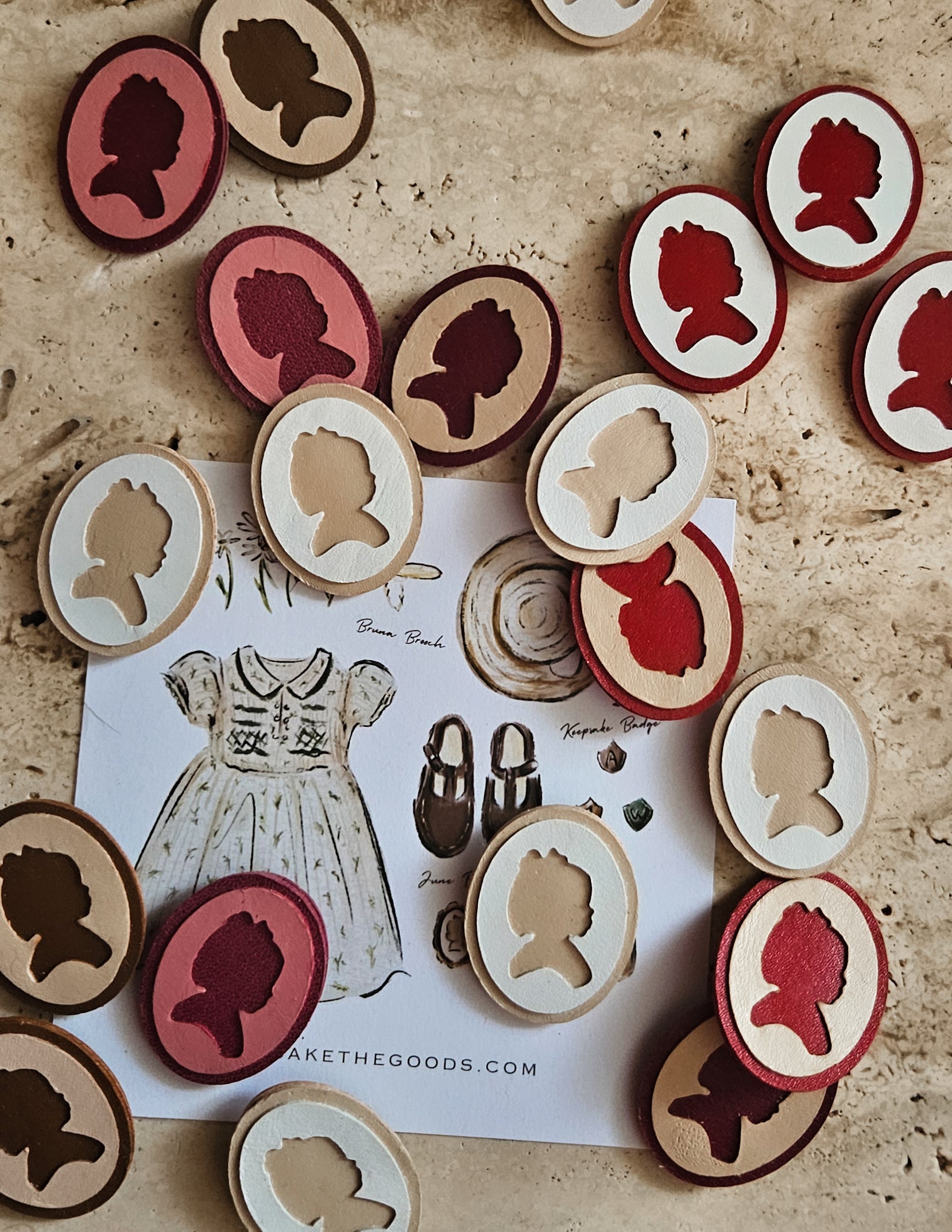 The Leather June Brooch