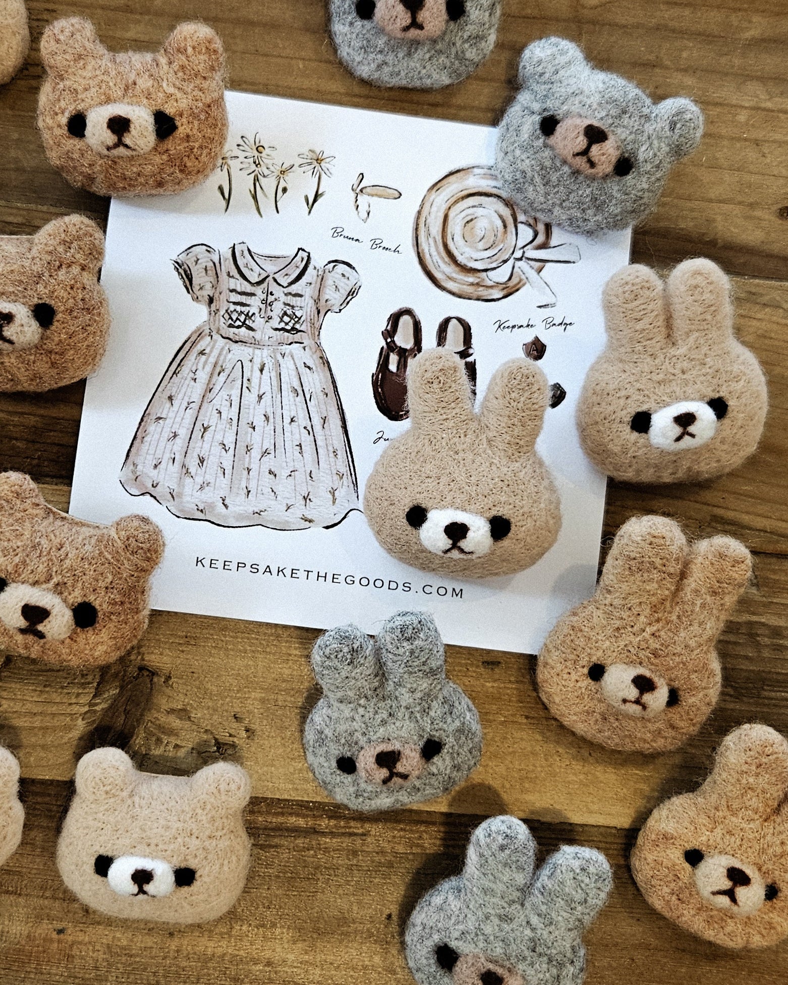 The Bear × Bunny Brooch